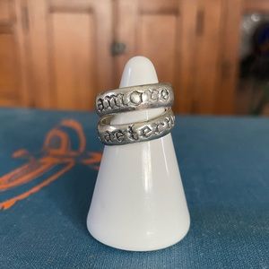 Vintage sterling silver “Love” “Always” set of rings size 8
